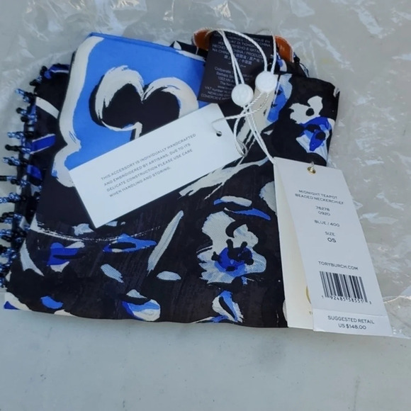 Tory Burch beaded scarf NWT - Picture 3 of 4